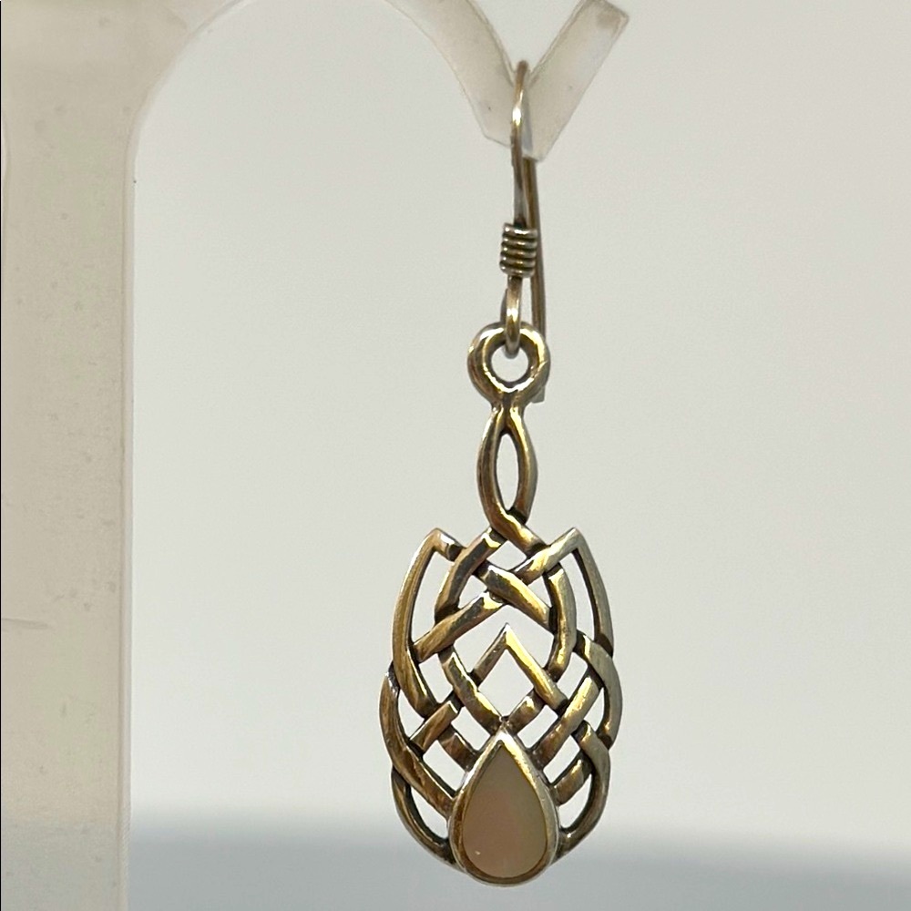 925 silver shell Intricate Silver Filigree Earrings - Picture 3 of 7